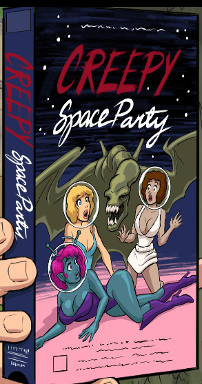 Creepy Space Party VHS Space Babe