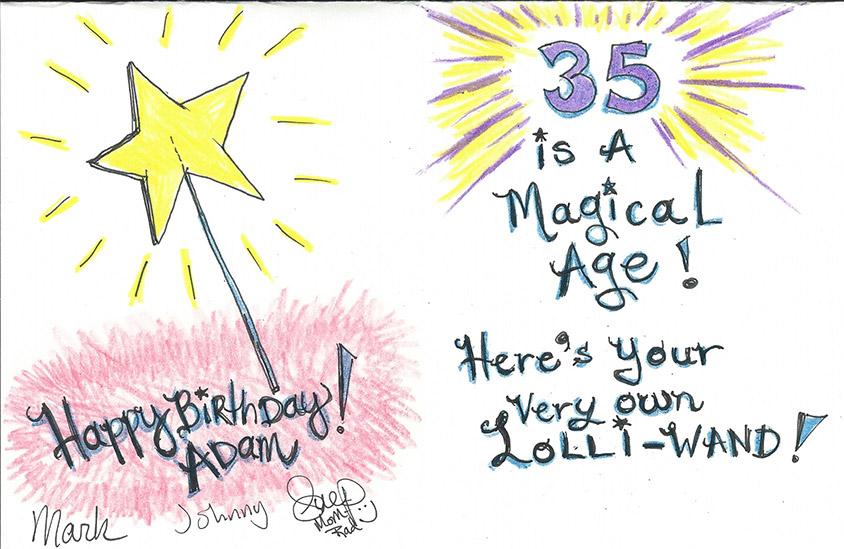 Pizza Wizard Birthday Card Inside