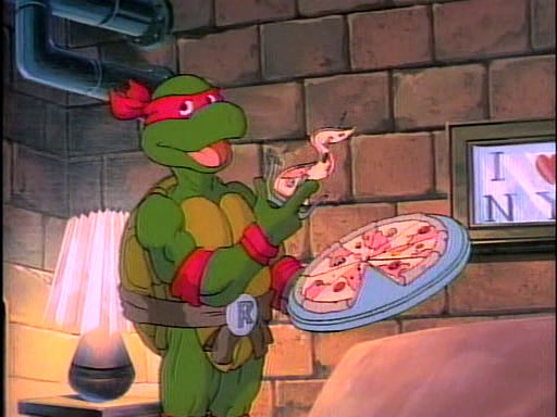 Teenage Mutant Ninja Turtle Raphael Pizza 1987