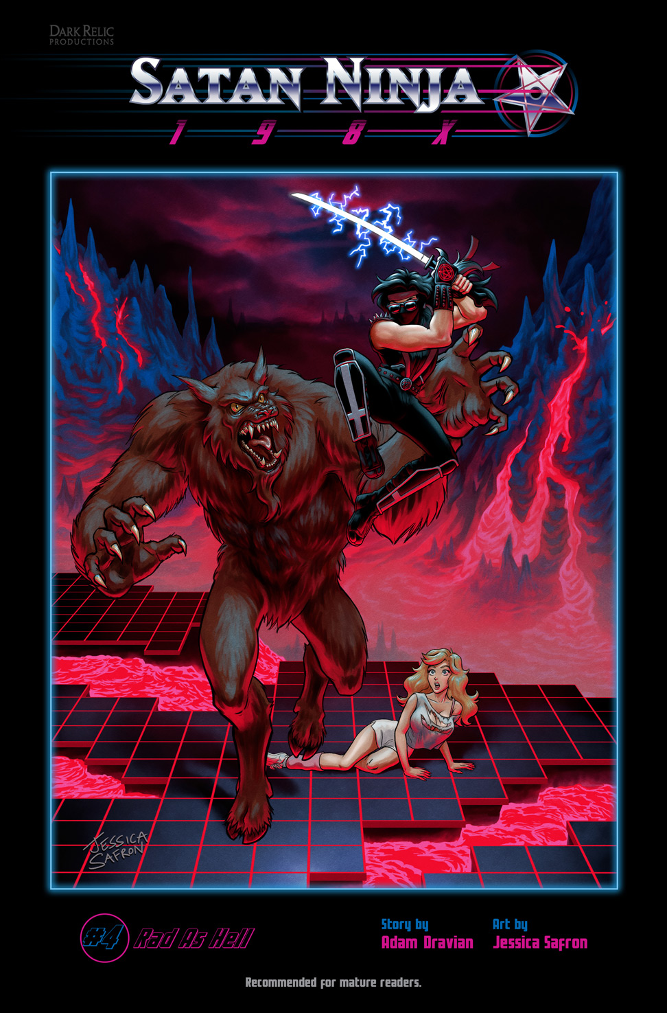 Satan Ninja 198X - Issue 4: Rad As Hell Cover